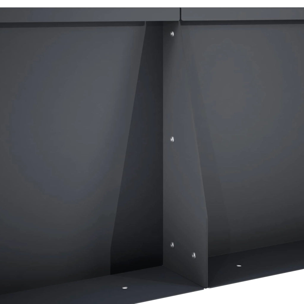 Muro di contenimento 4 pz 60 x 12 x 30 cm Acciaio Antracite 3449074