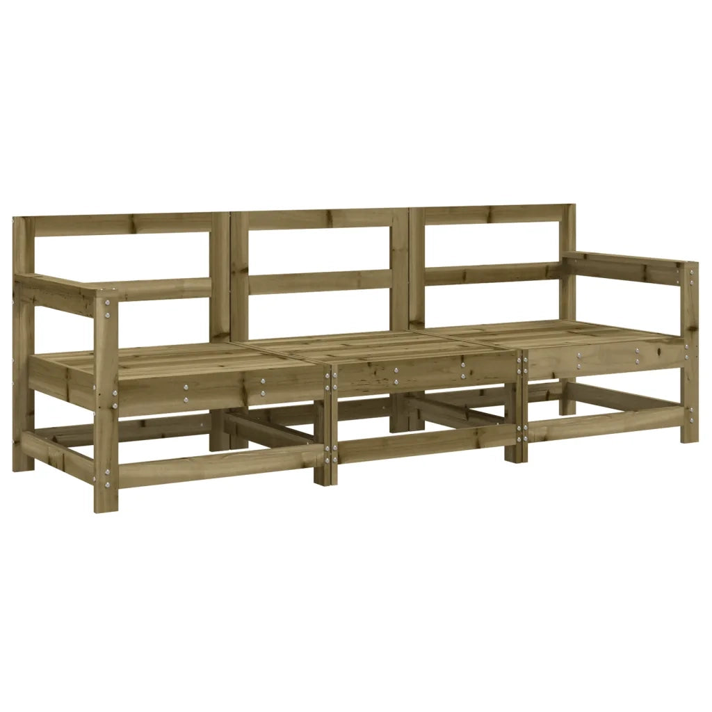 Salotto da Giardino-Set Salotto da Giardino 3 pz in Legno Impregnato di Pino 197959