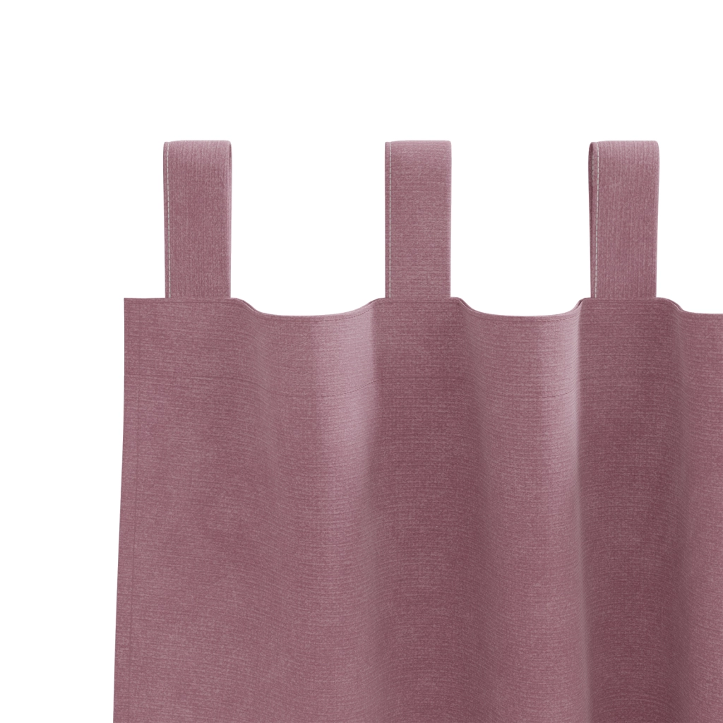 Tende oscuranti  con anelli 2 pezzi in velluto rosa scuro