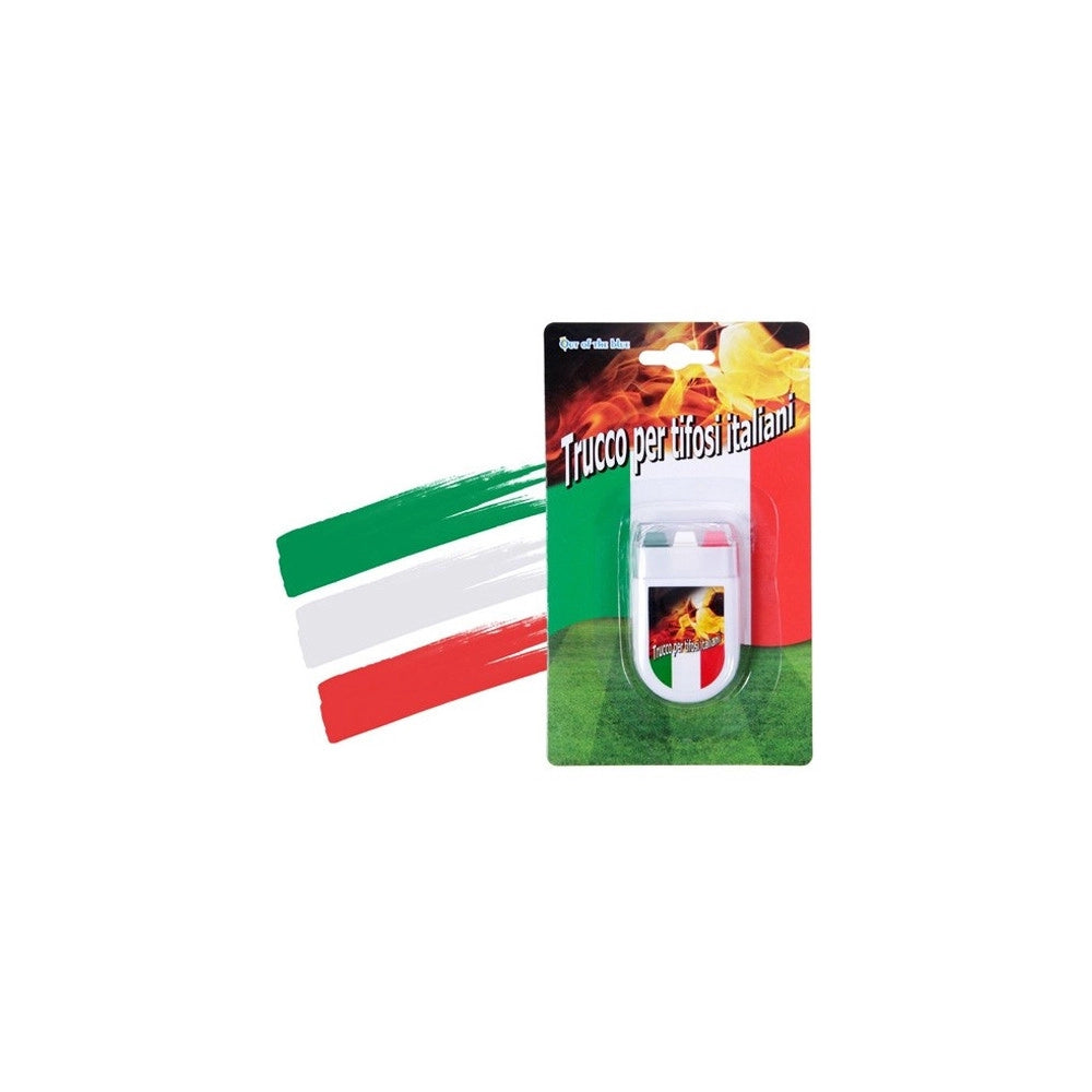 Trade Shop - Trucco Per Tifosi Bandiera Italia Italiana 4x6cm Stick Make Up Viso Calcio Sport -