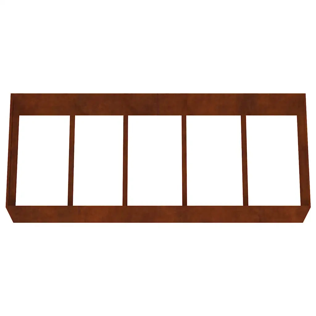 Fioriera Rialzata da Giardino 200x80x40 cm in Acciaio Corten