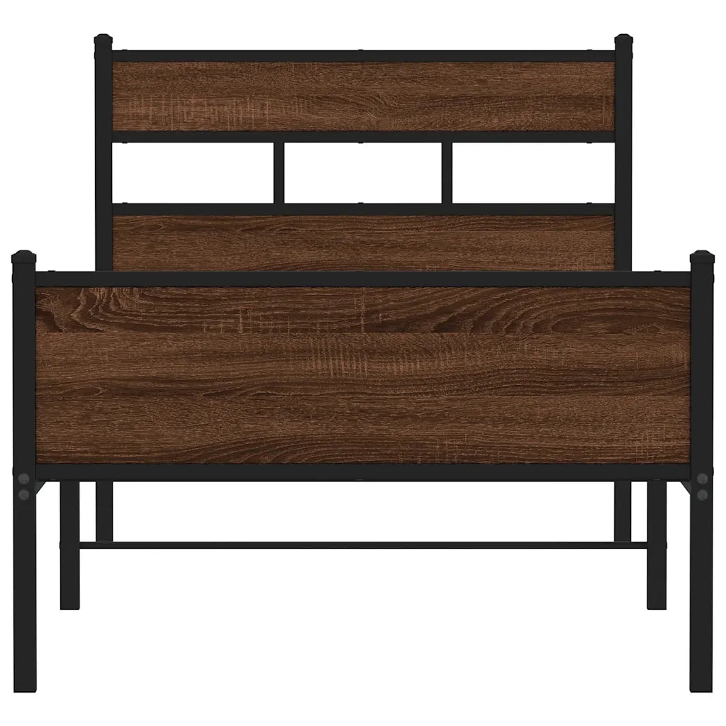 Giroletto senza Materasso Rovere Marrone 90x190cm in Truciolato