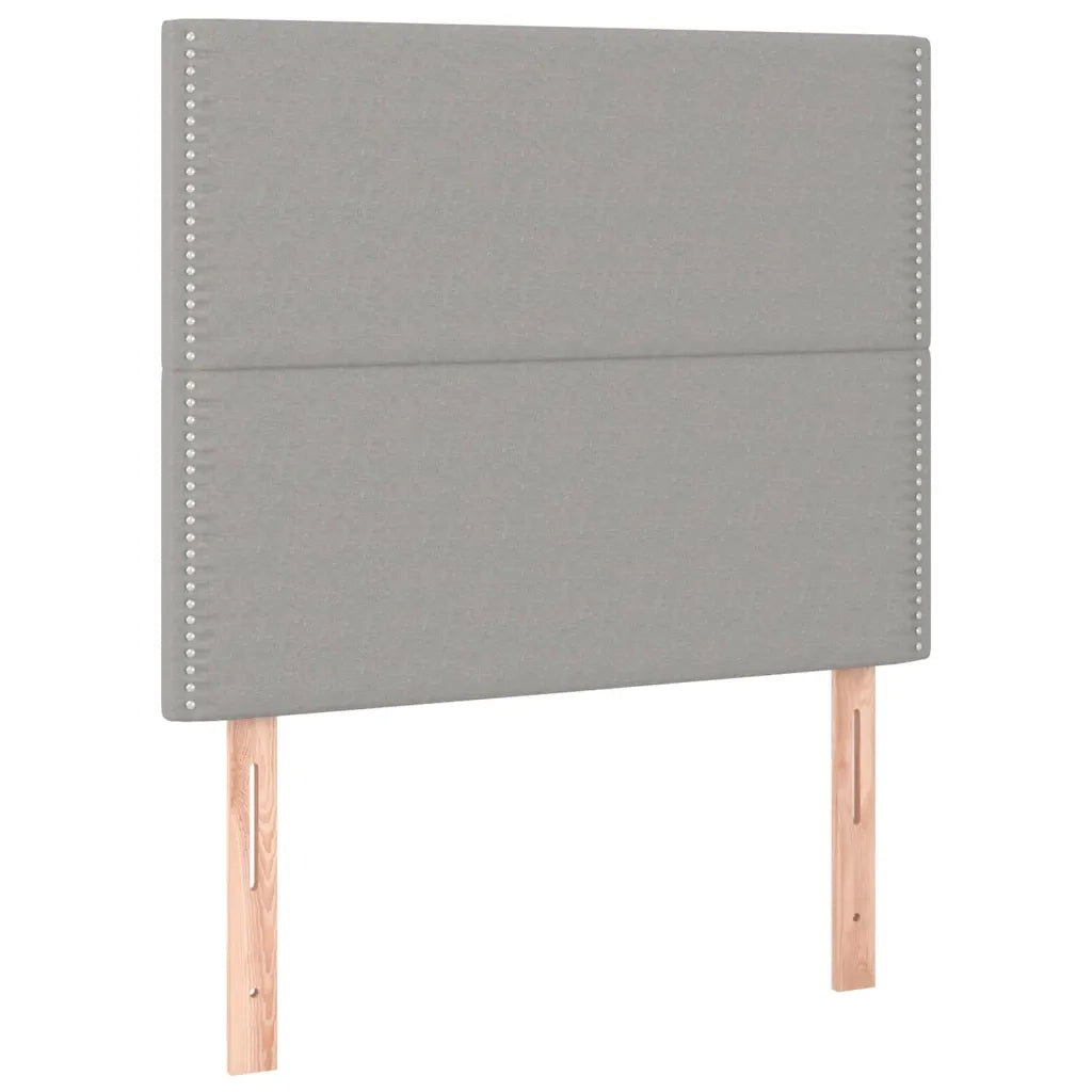 Letto a Molle Materasso e LED Grigio Chiaro 120x200 cm Tessuto 3134781