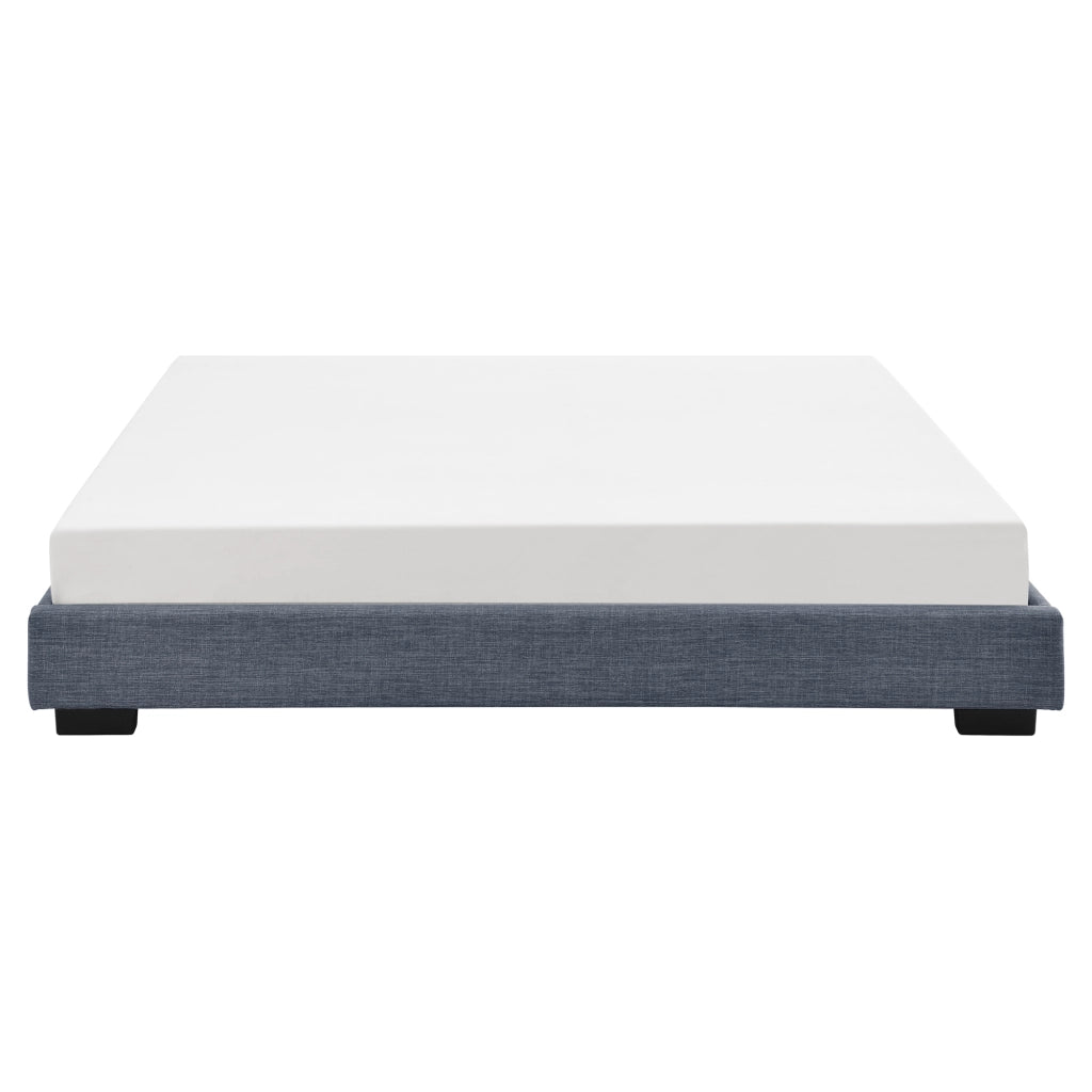 Corium Struttura Letto Imbottito con Materasso a Schiuma Fredda 180 x 200 cm Letto Matrimoniale con Rivestimento in Tessuto con Materasso Anallergico - Grigio Scuro