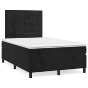 Letto a Molle con Materasso e LED Nero 120x190 cm in Velluto 3270313