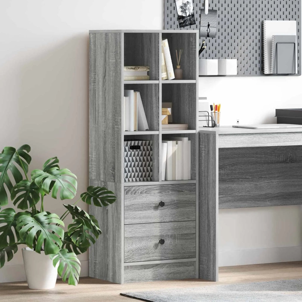Credenza | Madia | Buffet da pranzo | Armadio da pranzo con cassetto Grigio Sonoma 45,5 x 34 x 127 cm