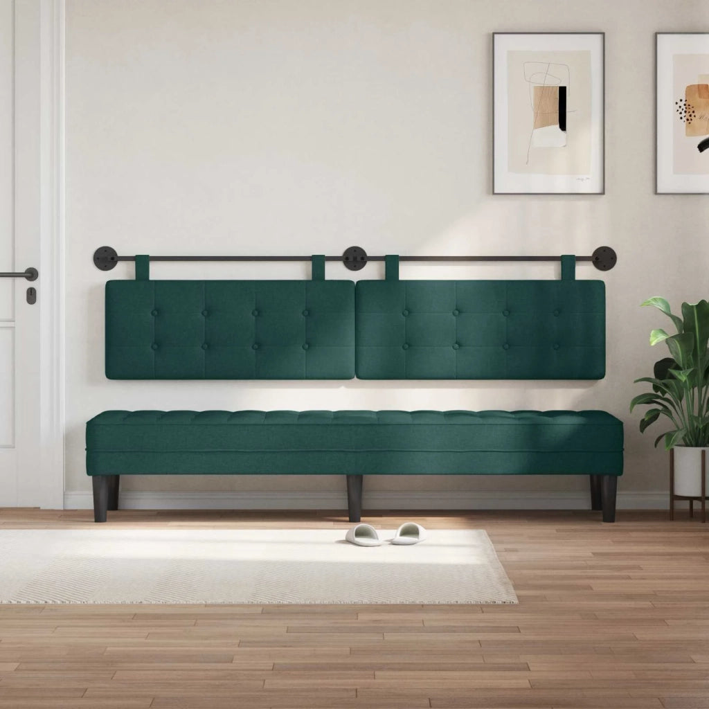 Testiera sospesa Verde Scuro Tessuto