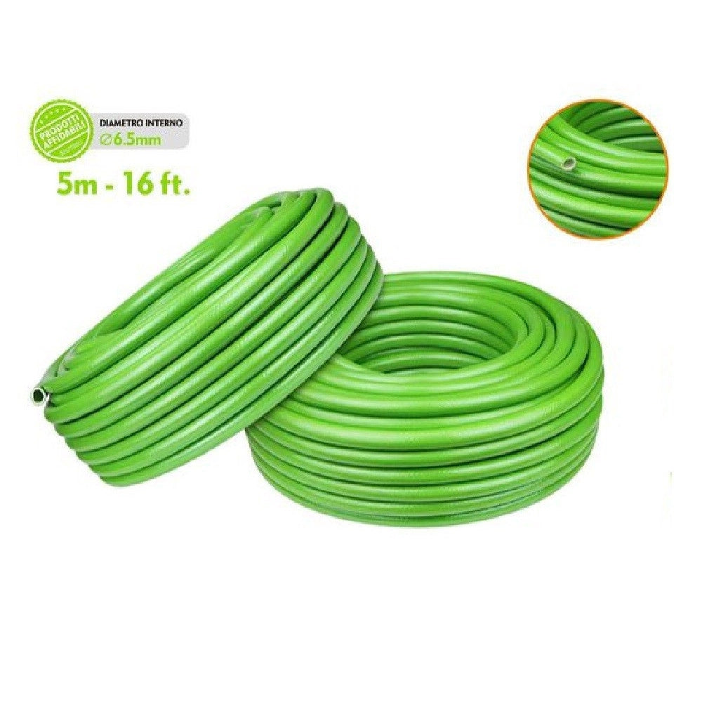 Trade Shop - Tubo Per Giardino Irrigazione In Pvc Verde Pompa Acqua 5 Metri 16ft ø6.5mm 57510 -