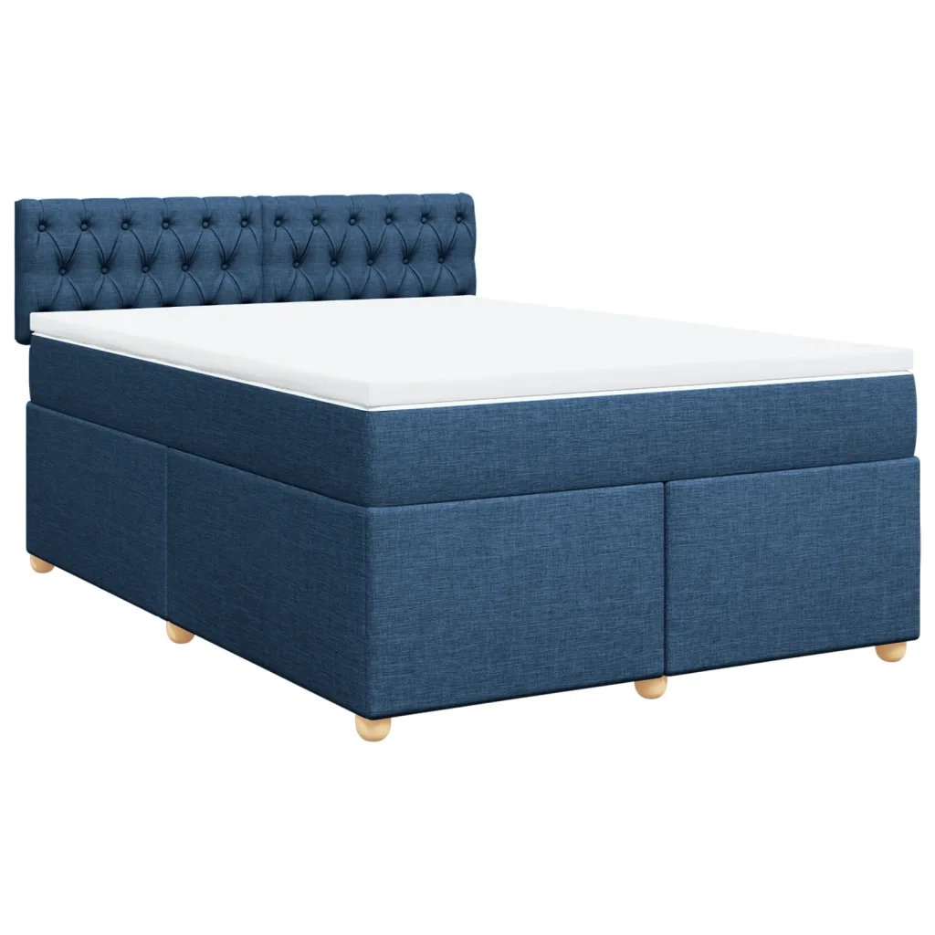 Giroletto a Molle con Materasso Blu 140x200 cm in Tessuto 3286716