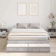 Struttura letto con contenitore con porta Grigio cemento 150 cm 3335648