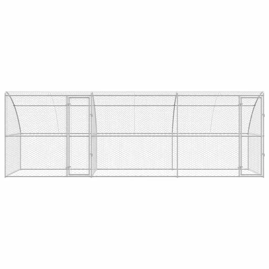Cuccia per cani 3 pcs Argento 6 x 2 x 2 m Acciaio zincato