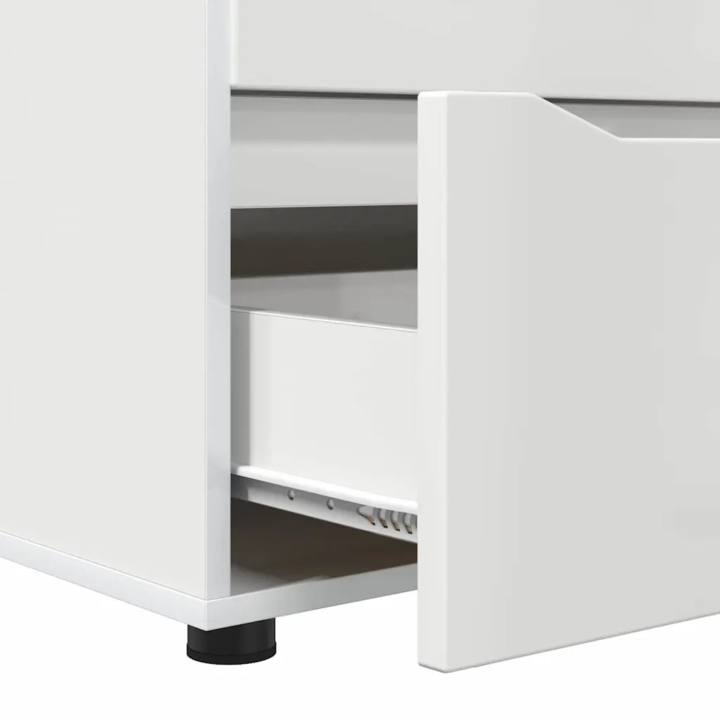 Armadio Bianco Lucido 60 x 48 x 57 cm Legno multistrato