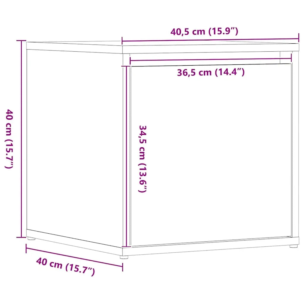Cassetto Contenitore Rovere 40,5x40x40 cm in Legno Multistrato 857040