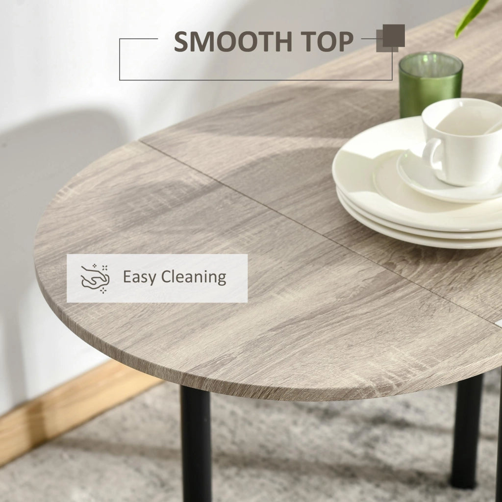 Set Tavolo e 2 Sdie da Giardino in MDF e Acciaio Nero