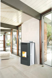 1pz stufa pellet 20 kw king 20 idro bianco cod:ferx.17375