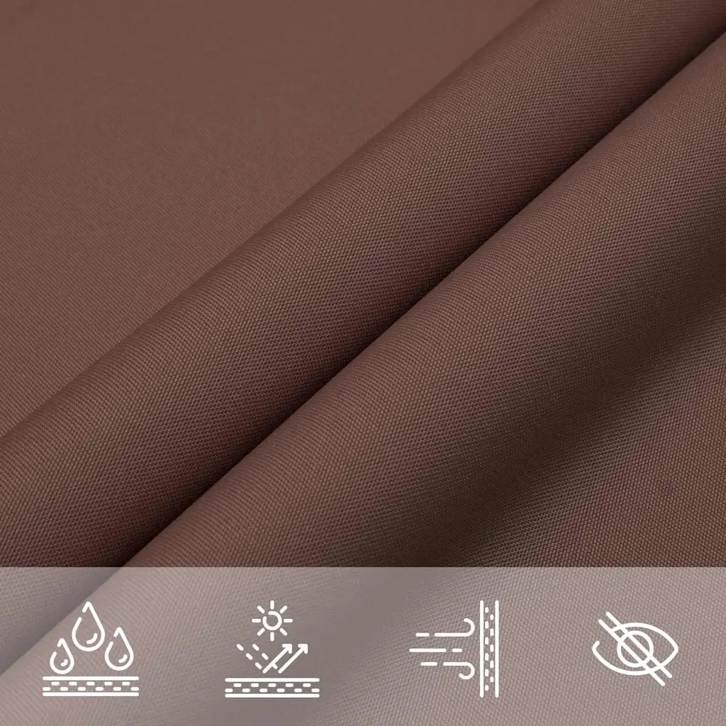 Vela Parasole | Telo Ombra | Vela da ombra Marrone 2x2x2 m 100% Poliestere Oxford