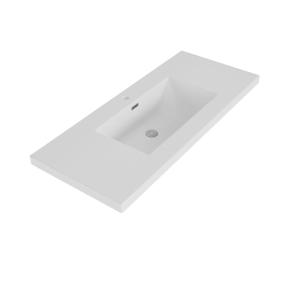 Mobile da Bagno con Lavabo Integrato e Cassetti ¨C MINIMAL ¨C Bianco 120x50x86.5cm