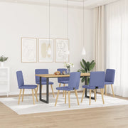 vidaXL Sedie da Pranzo 6 pz Blu Jeans in Tessuto