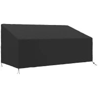 Copertura per Panca da Giardino da 3-4 Posti in Tessuto Oxford 600D con Rivestimento Impermeabile per Terrazza 218x111x63/101 cm