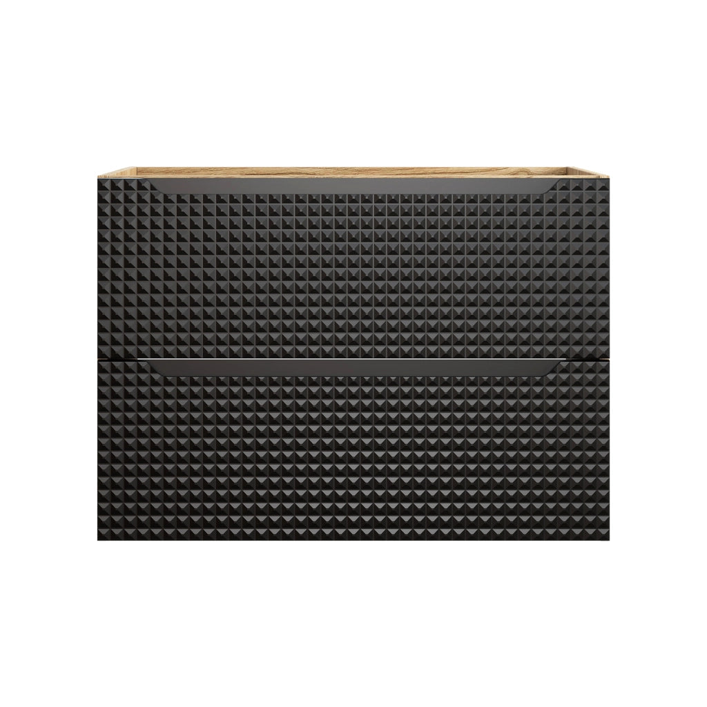 Mobile sottolavabo 80 cm 2 cassetti Luxor Black 80 x 57 x 46 cm