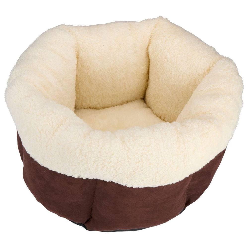 Cuccia Letto Cuscino Per Gatti Piccola Super Soft Lavabile Morbido Marrone 43x25cm