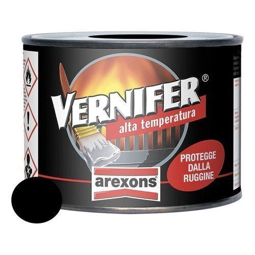 Arexons 4765 Vernifer Smalto Alta Temperatura Antiruggine 500 ml resistenza 400°C colore Nero Satinato
