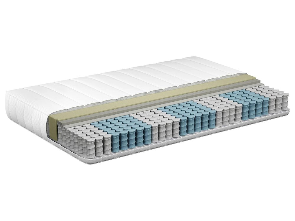Materasso rigido a molle insacchettate con schiuma viscoelastica a 7 zone 140 x 200 design moderno