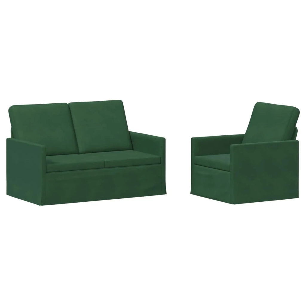 Set di divani 2 pcs Verde Giungla Tessuto in Cords 3433246