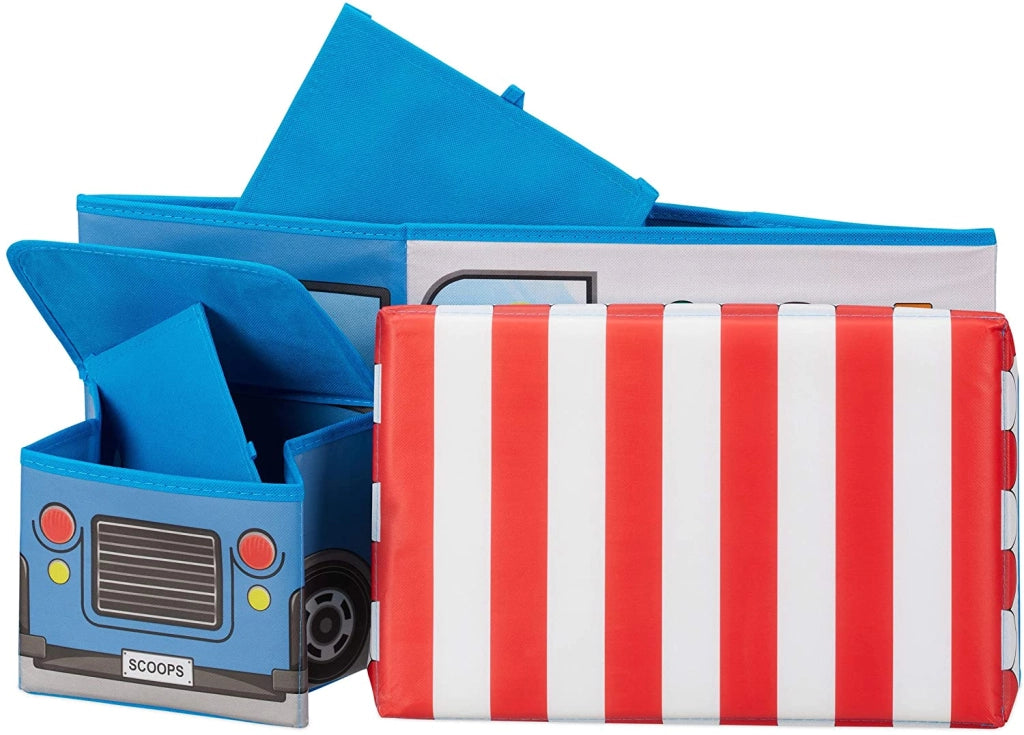 Sgabello contenitore pieghevole blu/contenitore per giocattoli 13_0002812_6