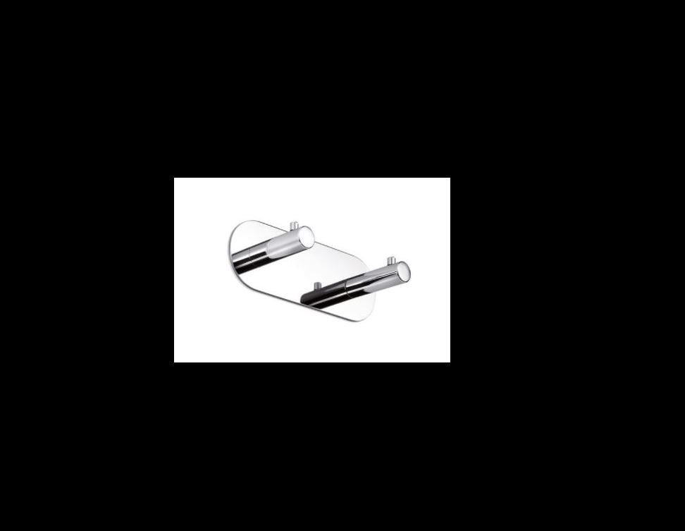 Appendiabiti doppio  serie Gealuna - Inda Finitura:: Cromo