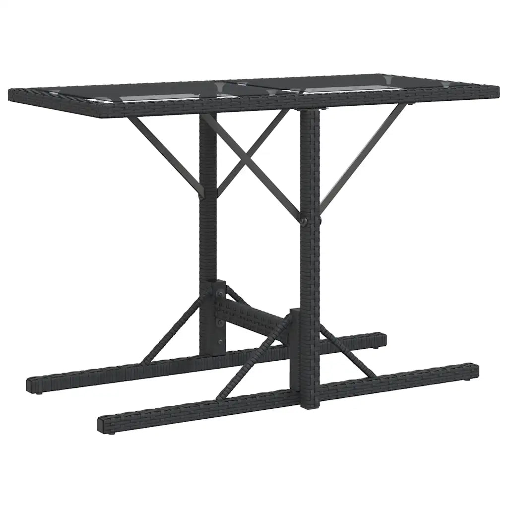 Set da Bistr¨° 3 pz | Set Salotto da Giardino con Cuscini Nero in Polyrattan