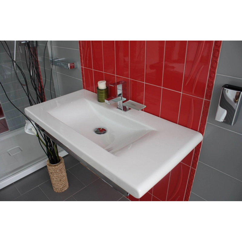 Miscelatore lavabo LOIRA in ottone cromato senza sifone