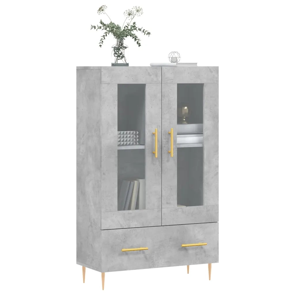 Credenza-Buffet-Armadio da cucina Grigio Cemento 69,5x31x115 cm in Legno Multistrato 109171