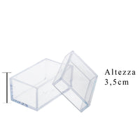 Set 24 Scatole Rettangolare in plastica Larghezza 8 cm