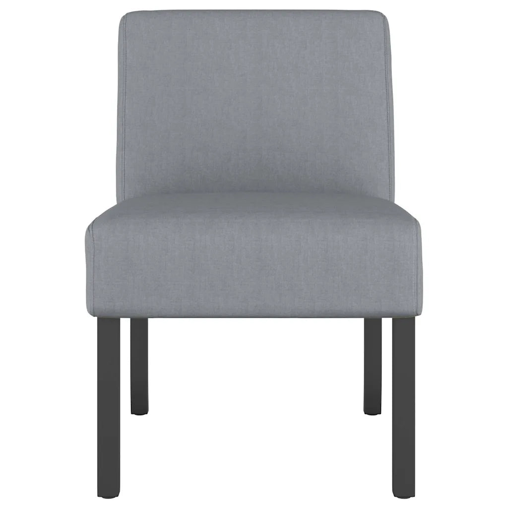 Fauteuil sans accoudoirs gris clair tissu