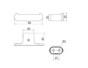 Appendiabiti doppio serie Mito - Inda Finitura:: Nickel Spazzolato