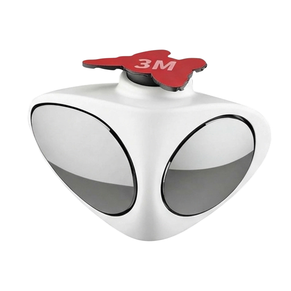 Specchio Auto Ausiliario Doppia Visione Sinistra Regolabile 360° Bianco / Grigio Avizar