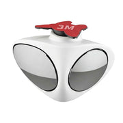 Specchio Auto Ausiliario Doppia Visione Sinistra Regolabile 360° Bianco / Grigio Avizar