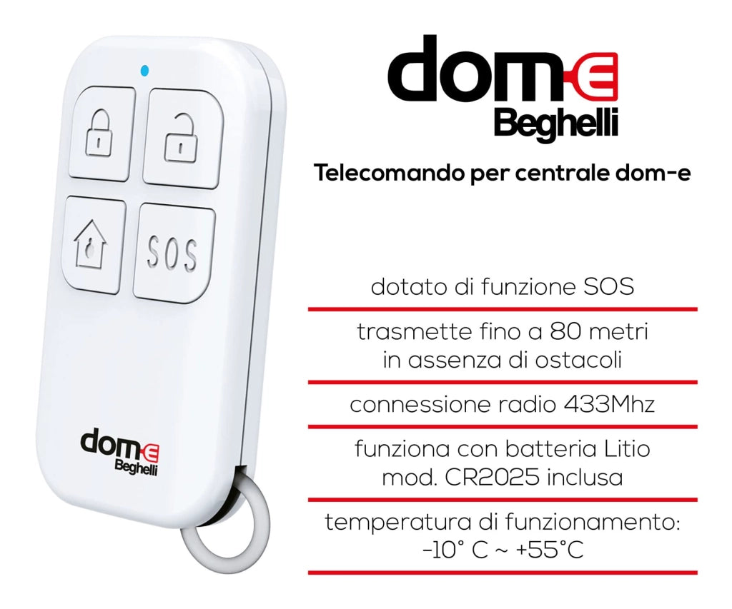 Telecomando Radio con Tasto Sos Dome Beghelli