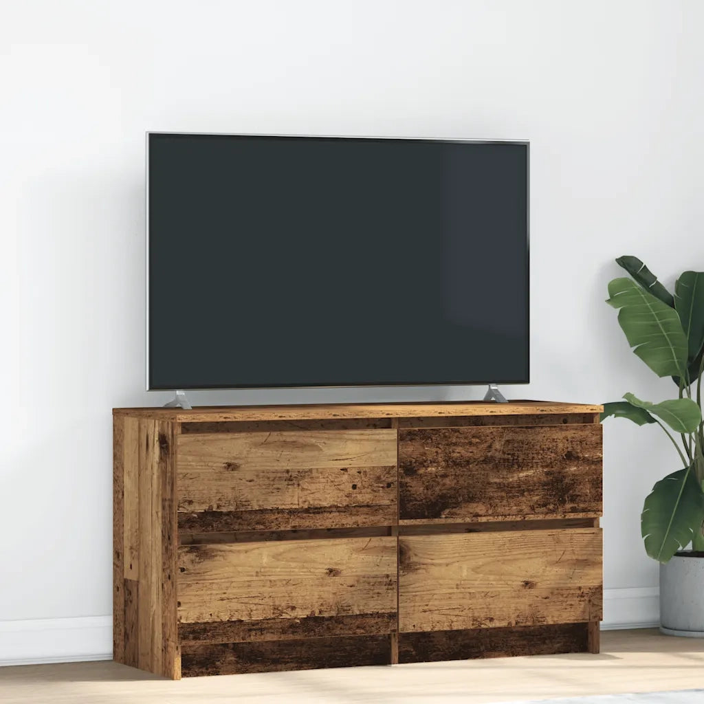 Mobile Porta TV Legno Antico 100x35x54 cm in Legno Multistrato 861803
