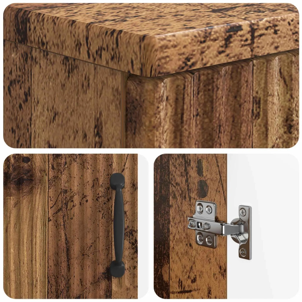 Armadio per Lavabo da Bagno HOORN Legno antico 897233