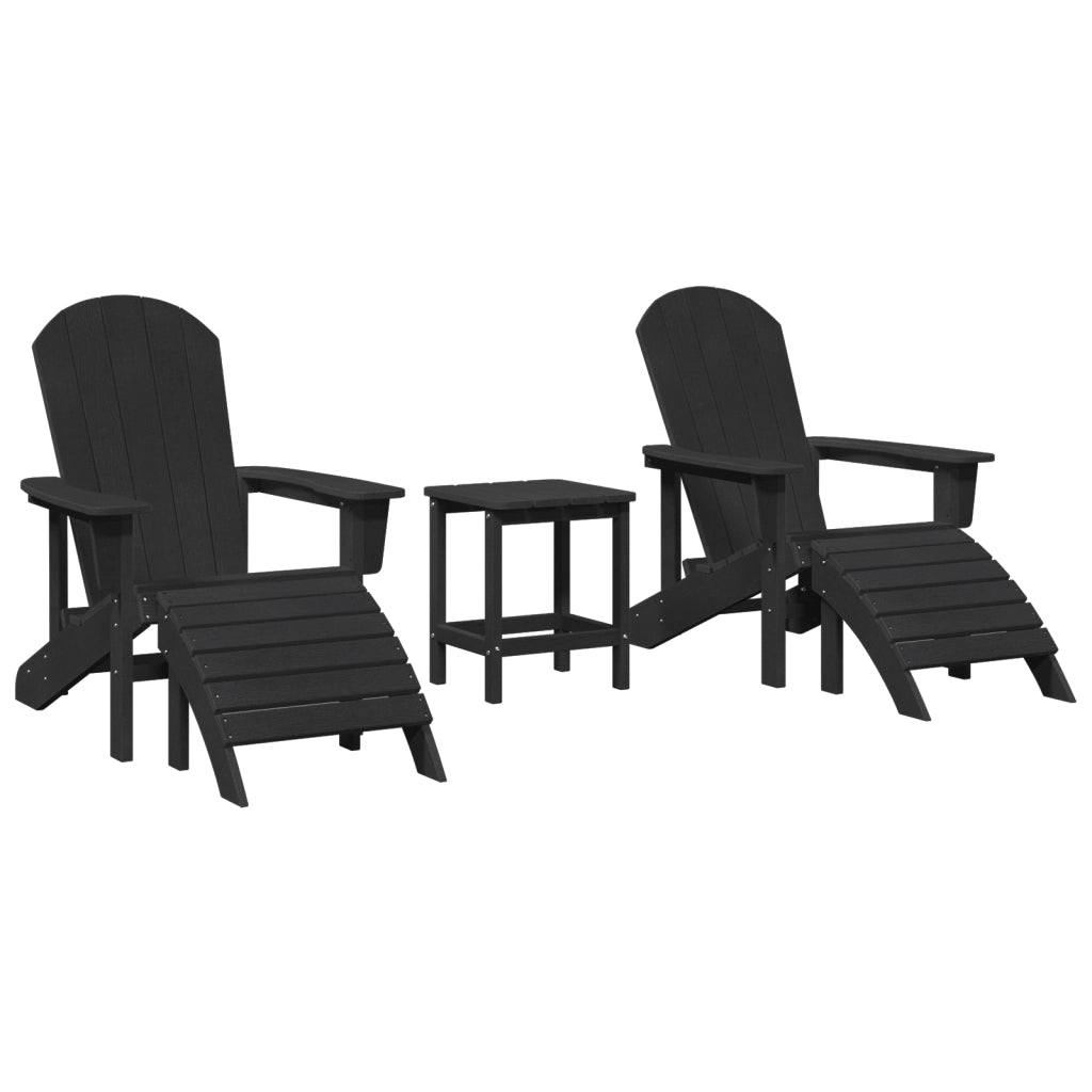 Set da Giardino Black HDPE 3 Pezzi