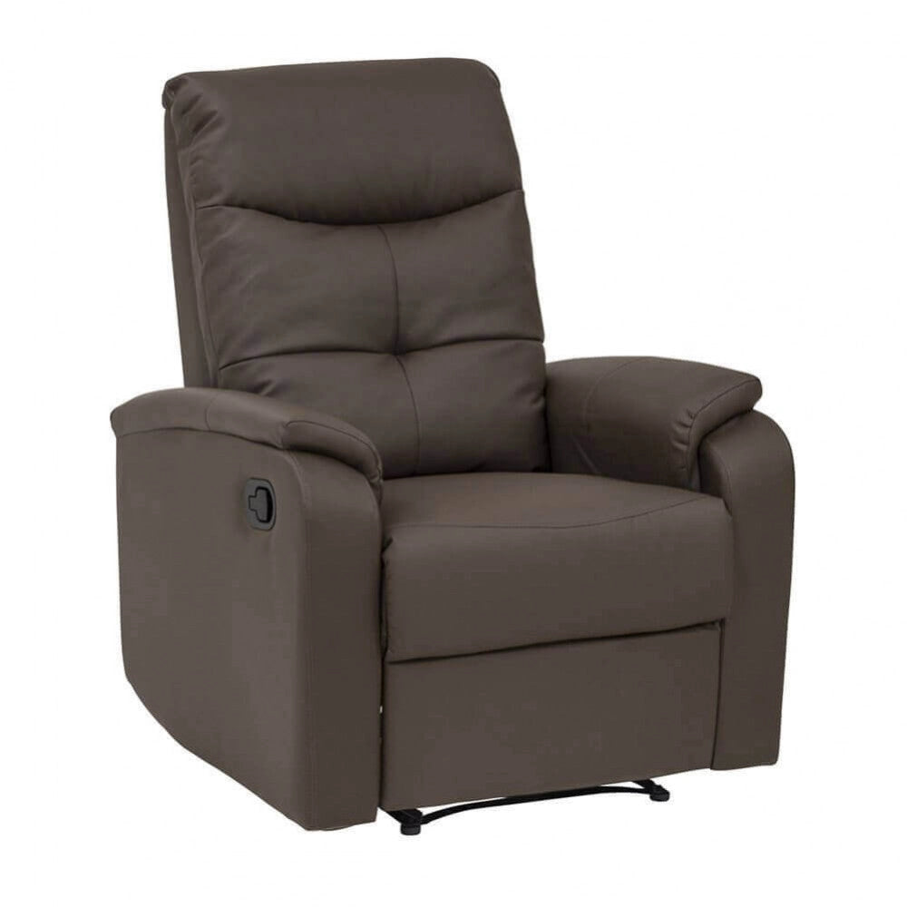 Poltrona Relax 76,5x89/159x100/83,5 h cm in Similpelle Marrone