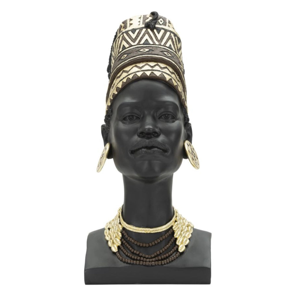 Scultura Africa 6, Nero, Poliresina, 21,5x27,5x45 cm