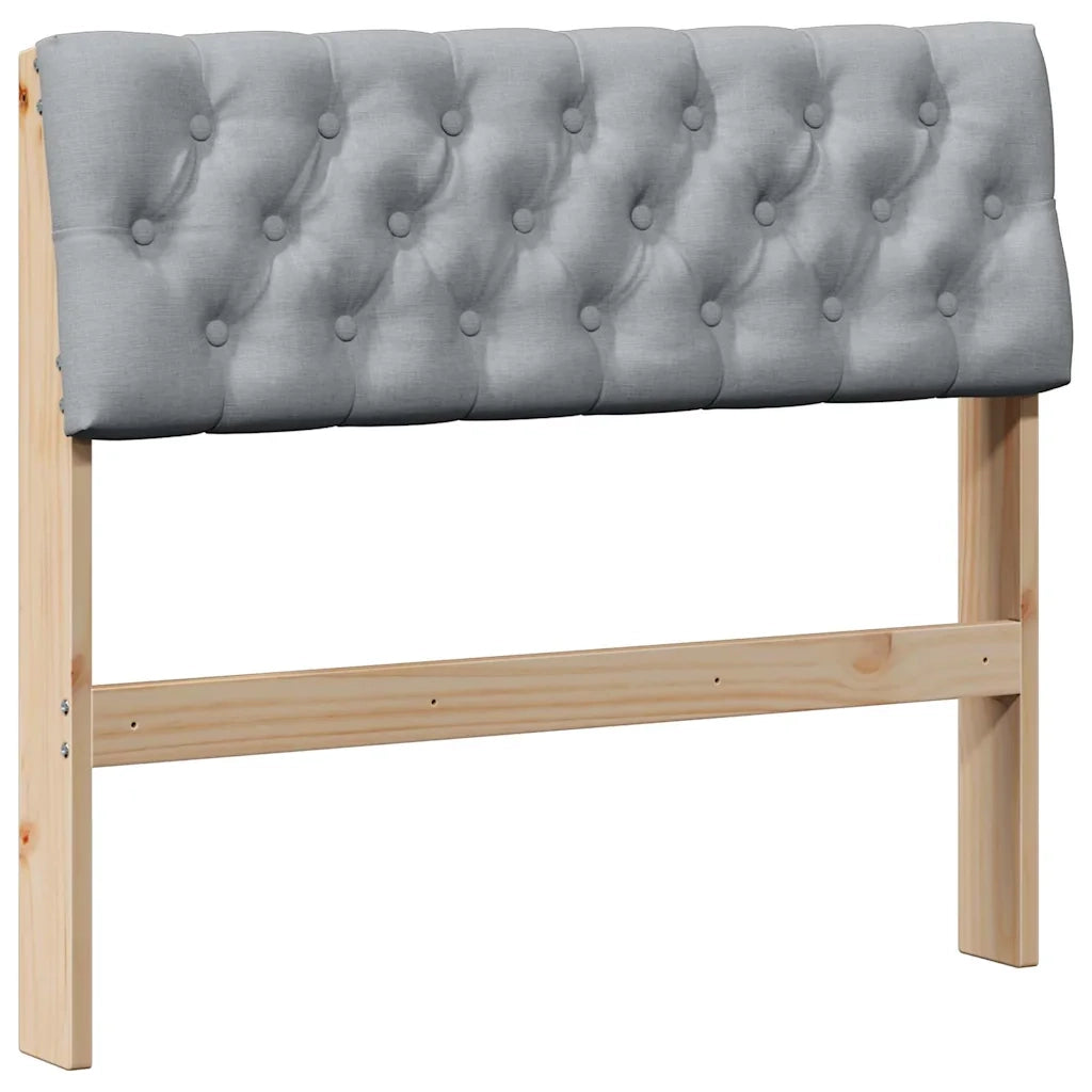 Testiera imbottita Grigio chiaro 90 cm Pino massello