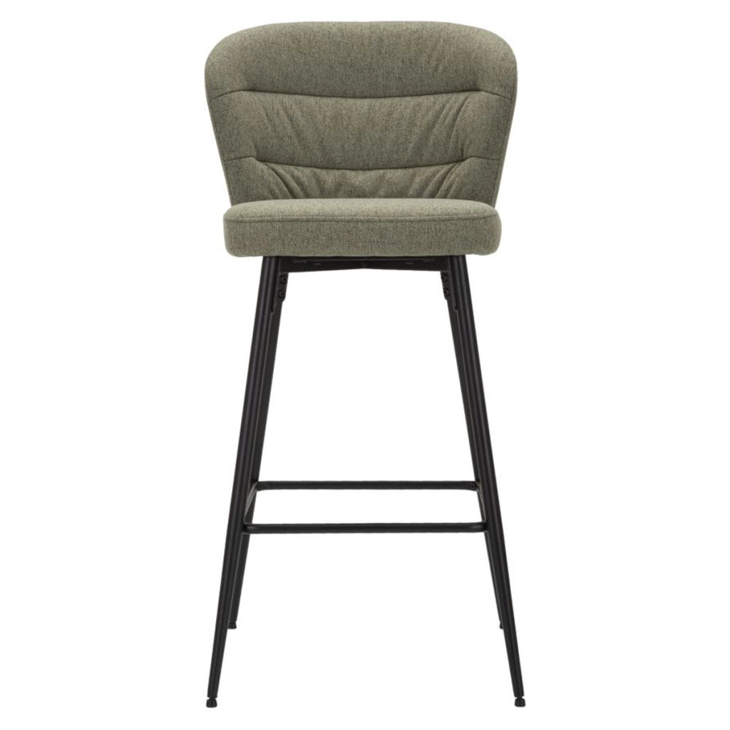 Set di 2 Sgabelli Alti VKH433, Verde, Metallo, 52x59x108 cm