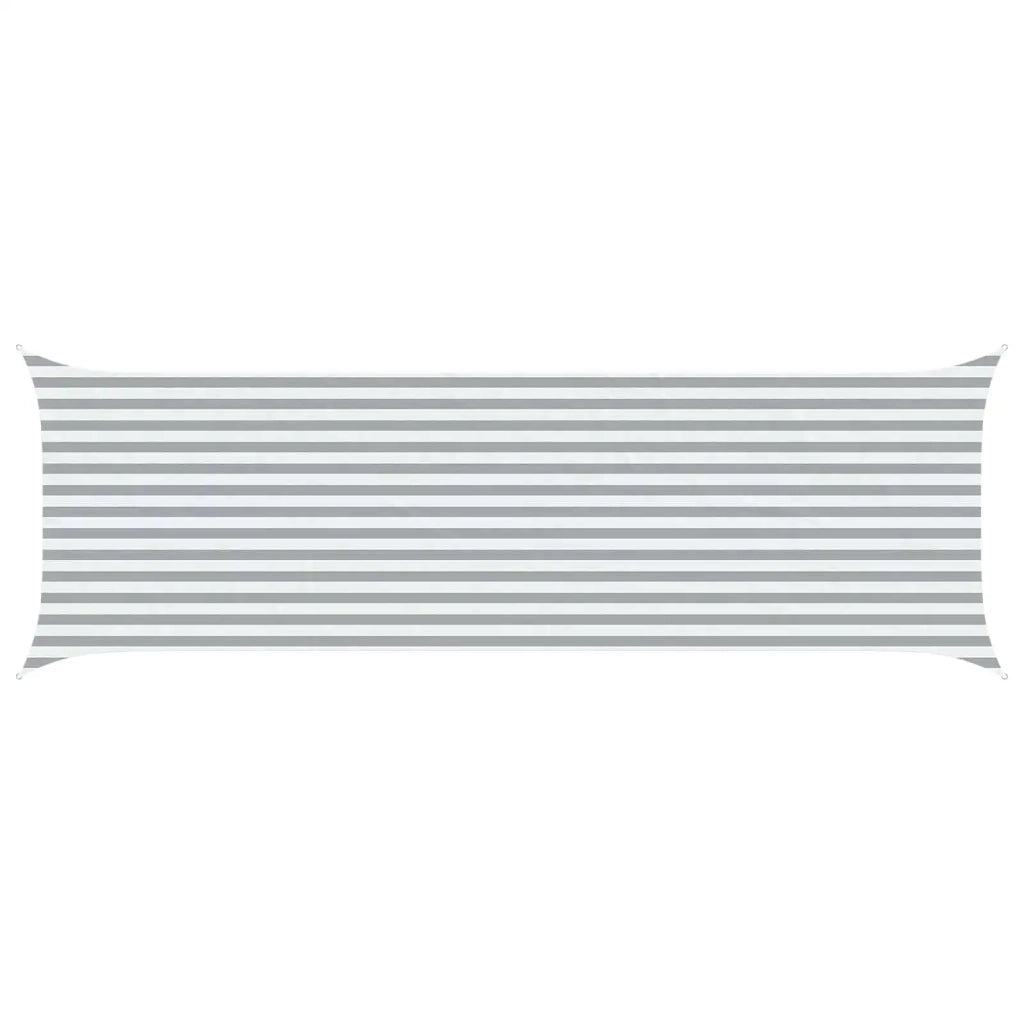 Vela Parasole | Telo Ombra | Vela da ombra solare Grigio chiaro e bianco 6 x 2 m