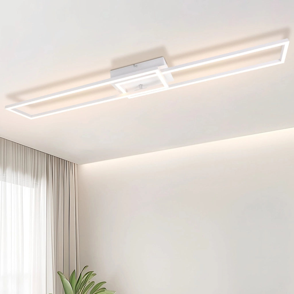 ZMH Lampada da soffitto plafoniera LED moderna 2 Frame 32W 3000K per soggiorno camera letto