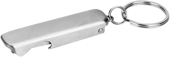 Taglierino 2-in-1 - Porta chiavi - Pieghevole - Leggero - Acciaio inossidabile - Apripetole - Strumento per unghie