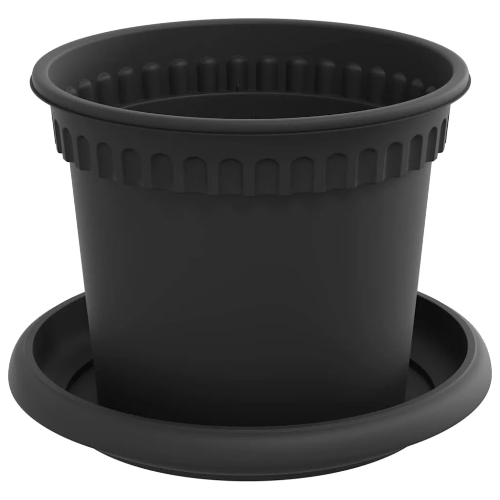 Vasi per Piante 6 pcs Nero Ø 12,5 x 10 cm Plastica 3403258